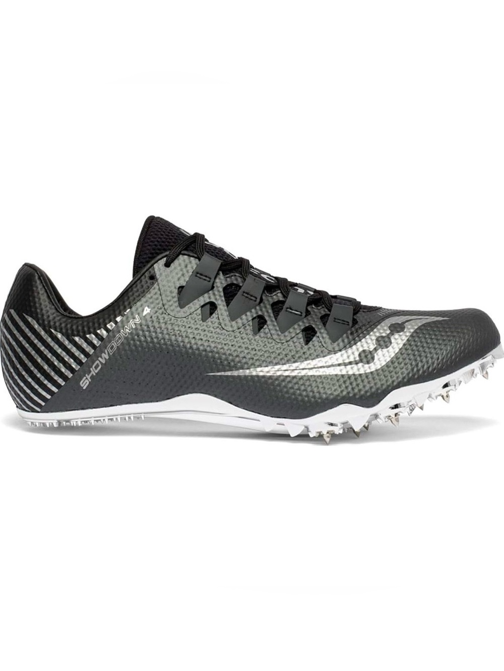 NWT Saucony Black and Silver Sprint Track Spikes Men’s Size 9 1/2